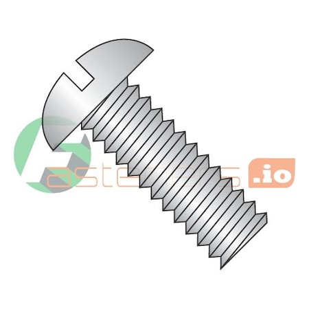 #4-40 X 3/4 In Slotted Round Machine Screw, Plain 18-8 Stainless Steel, 5000 PK